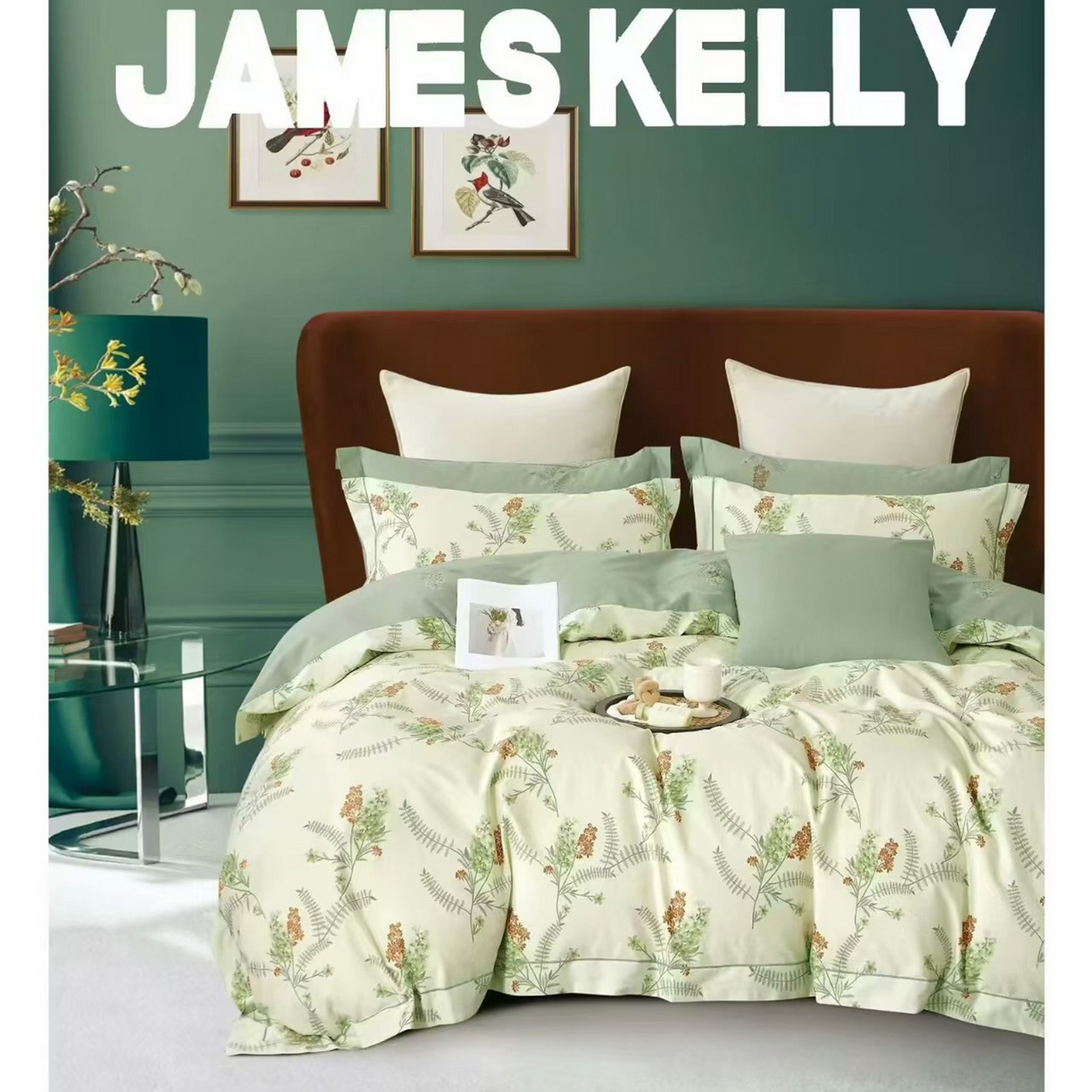 91家纺网 家纺一手货源 找家纺 （总2）未来家居 JAMES KELLY （铂金凯丽）2026新款40支13376全棉印染铂金长绒棉四件套-系列9