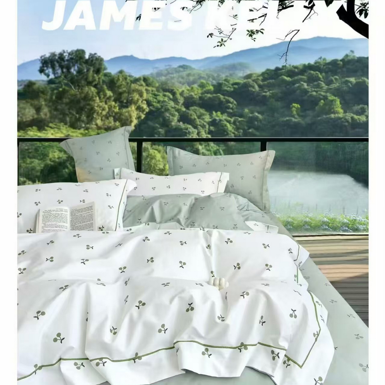 91家纺网 家纺一手货源 找家纺 （总2）未来家居 JAMES KELLY （铂金凯丽）2026新款40支13376全棉印染铂金长绒棉四件套-系列9