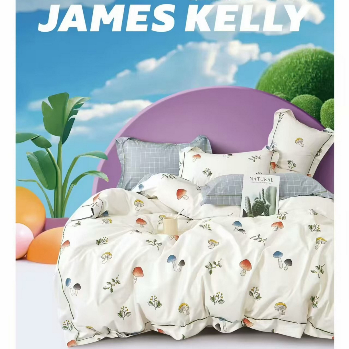 91家纺网 家纺一手货源 找家纺 （总2）未来家居 JAMES KELLY （铂金凯丽）2026新款40支13376全棉印染铂金长绒棉四件套-系列9