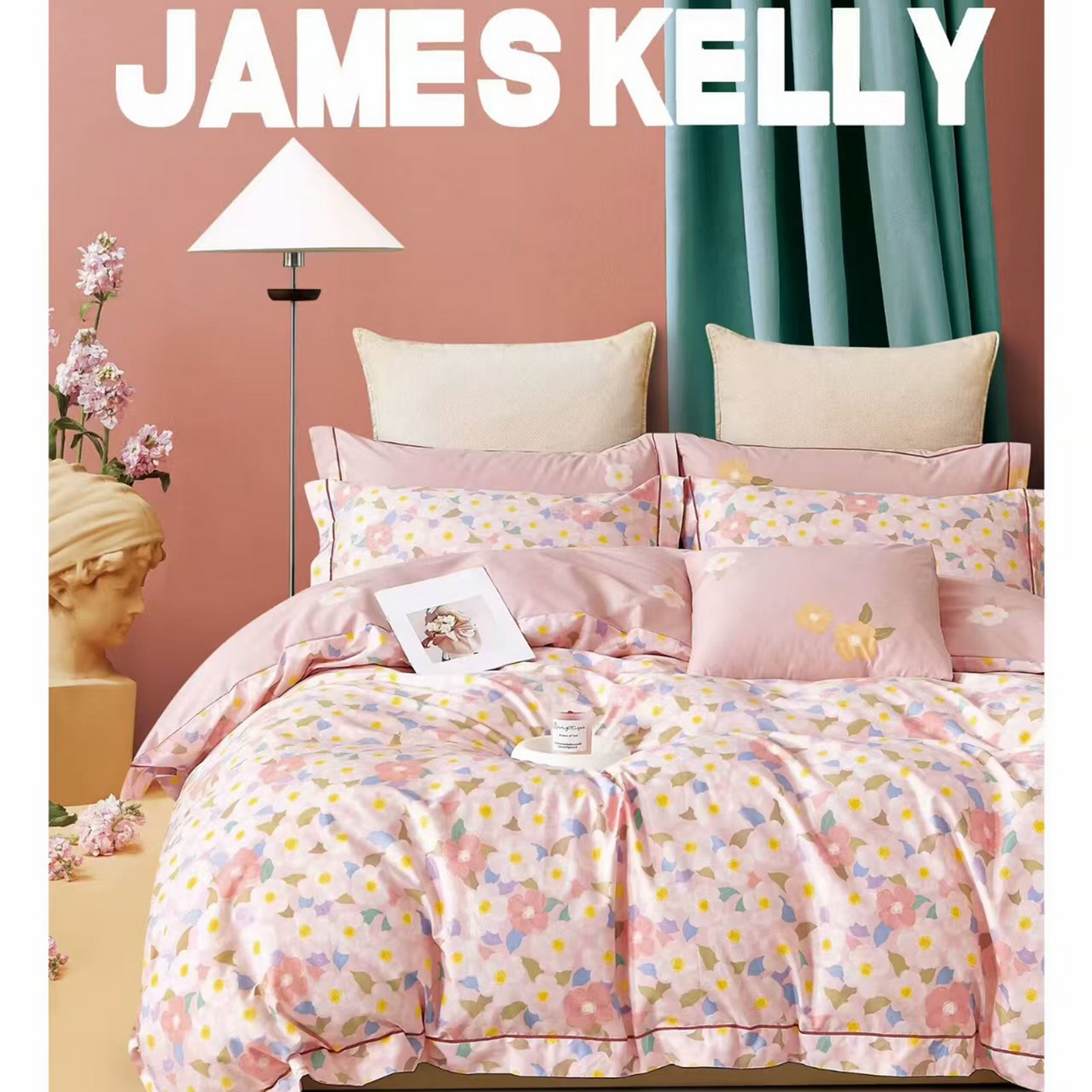 91家纺网 家纺一手货源 找家纺 （总2）未来家居 JAMES KELLY （铂金凯丽）2026新款40支13376全棉印染铂金长绒棉四件套-系列9