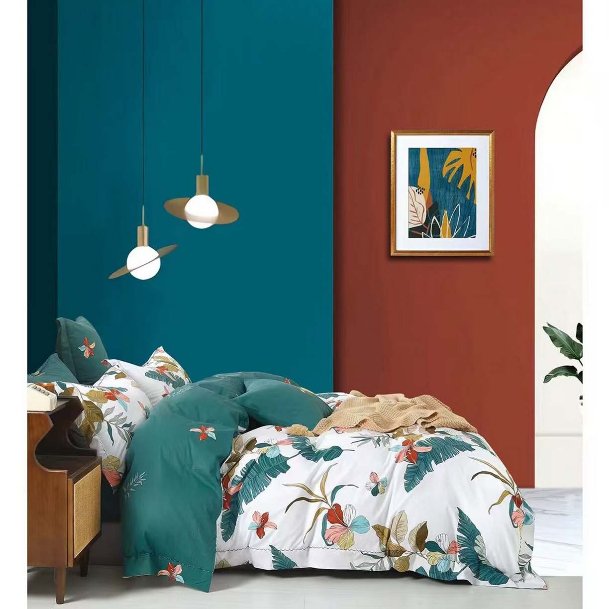 91家纺网 家纺一手货源 找家纺 （总2）未来家居 JAMES KELLY （铂金凯丽）2026新款40支13376全棉印染铂金长绒棉四件套-系列9