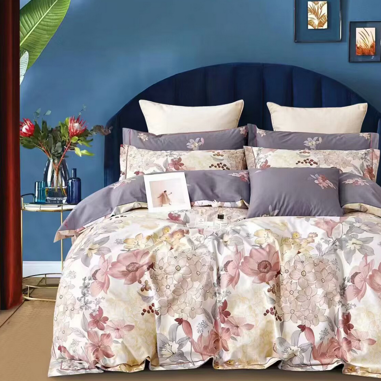 91家纺网 家纺一手货源 找家纺 （总2）未来家居 JAMES KELLY （铂金凯丽）2025新款40支13376全棉印染铂金长绒棉四件套-系列6