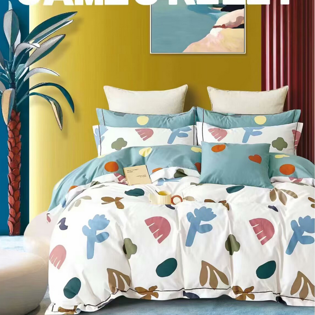 91家纺网 家纺一手货源 找家纺 （总2）未来家居 JAMES KELLY （铂金凯丽）2025新款40支13376全棉印染铂金长绒棉四件套-系列6