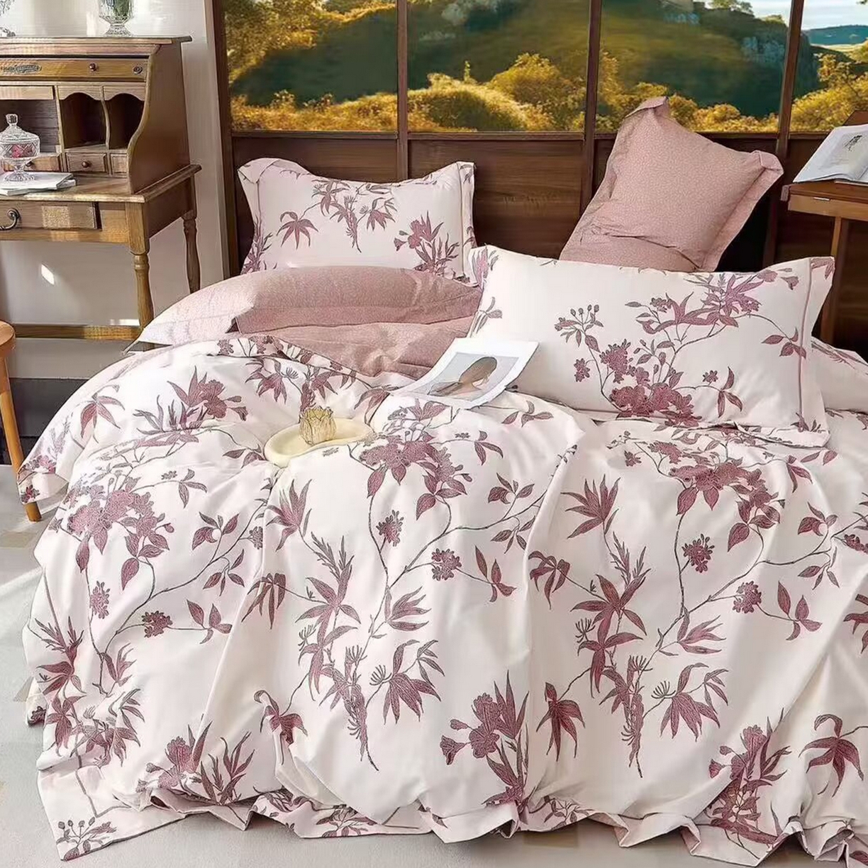 91家纺网 家纺一手货源 找家纺 （总2）未来家居 JAMES KELLY （铂金凯丽）2025新款40支13376全棉印染铂金长绒棉四件套-系列6