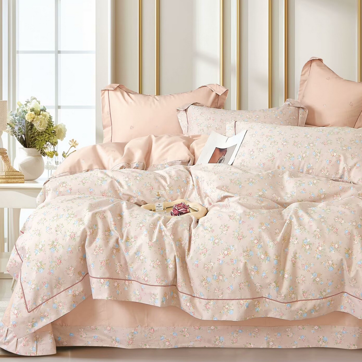 91家纺网 家纺一手货源 找家纺 （总2）未来家居 JAMES KELLY （铂金凯丽）2025新款40支13376全棉印染铂金长绒棉四件套-系列6