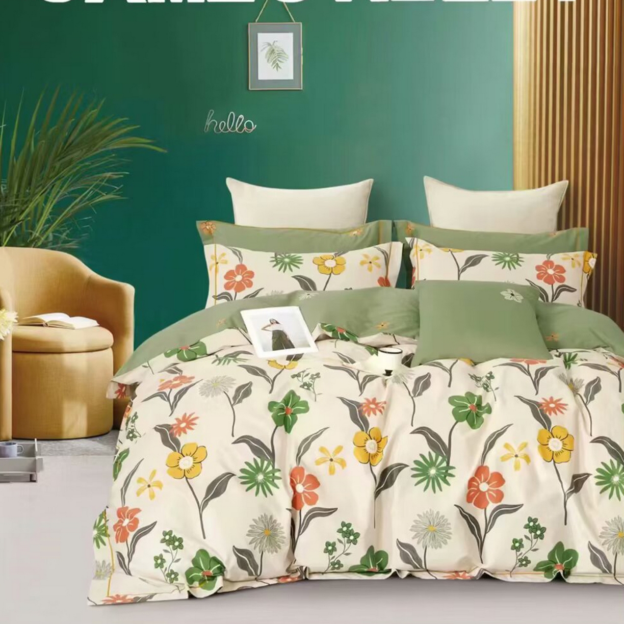 91家纺网 家纺一手货源 找家纺 （总2）未来家居 JAMES KELLY （铂金凯丽）2025新款40支13376全棉印染铂金长绒棉四件套-系列6