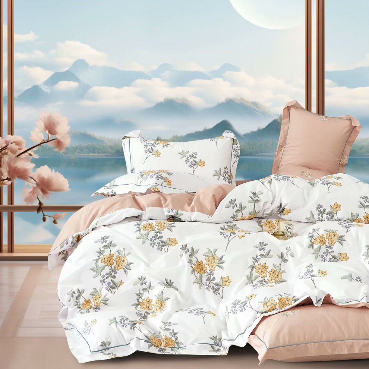 91家纺网 家纺一手货源 找家纺 （总2）未来家居 JAMES KELLY （铂金凯丽）2025新款40支13376全棉印染铂金长绒棉四件套-系列6