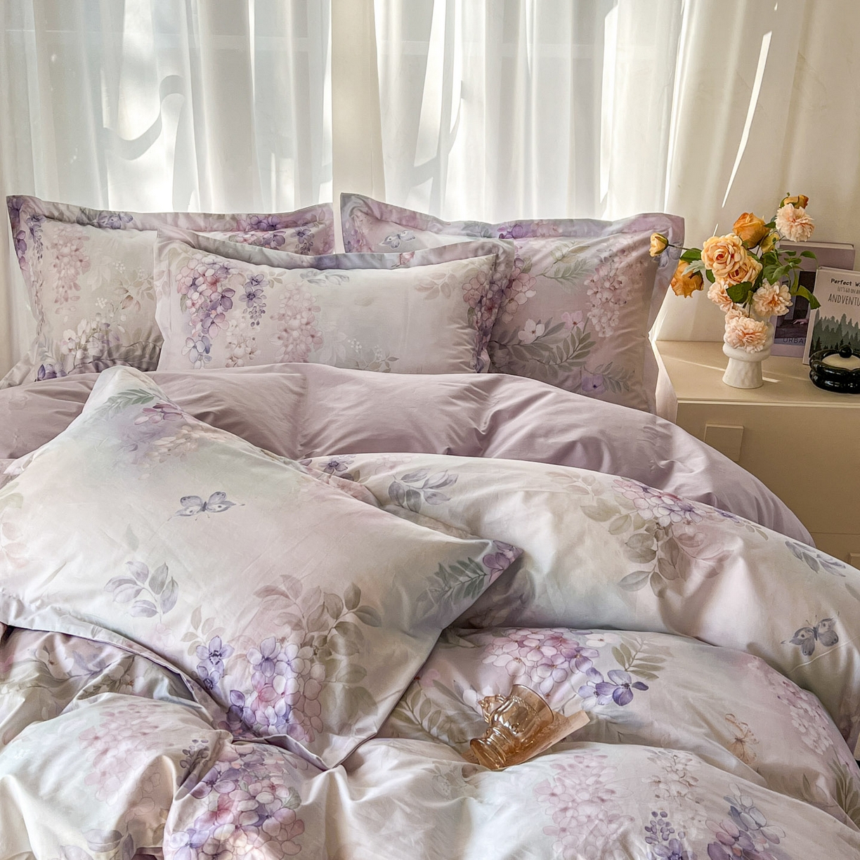 91家纺网 家纺一手货源 找家纺 （总）卧趣家纺 2026新款纯棉花卉系列全棉印花四件套