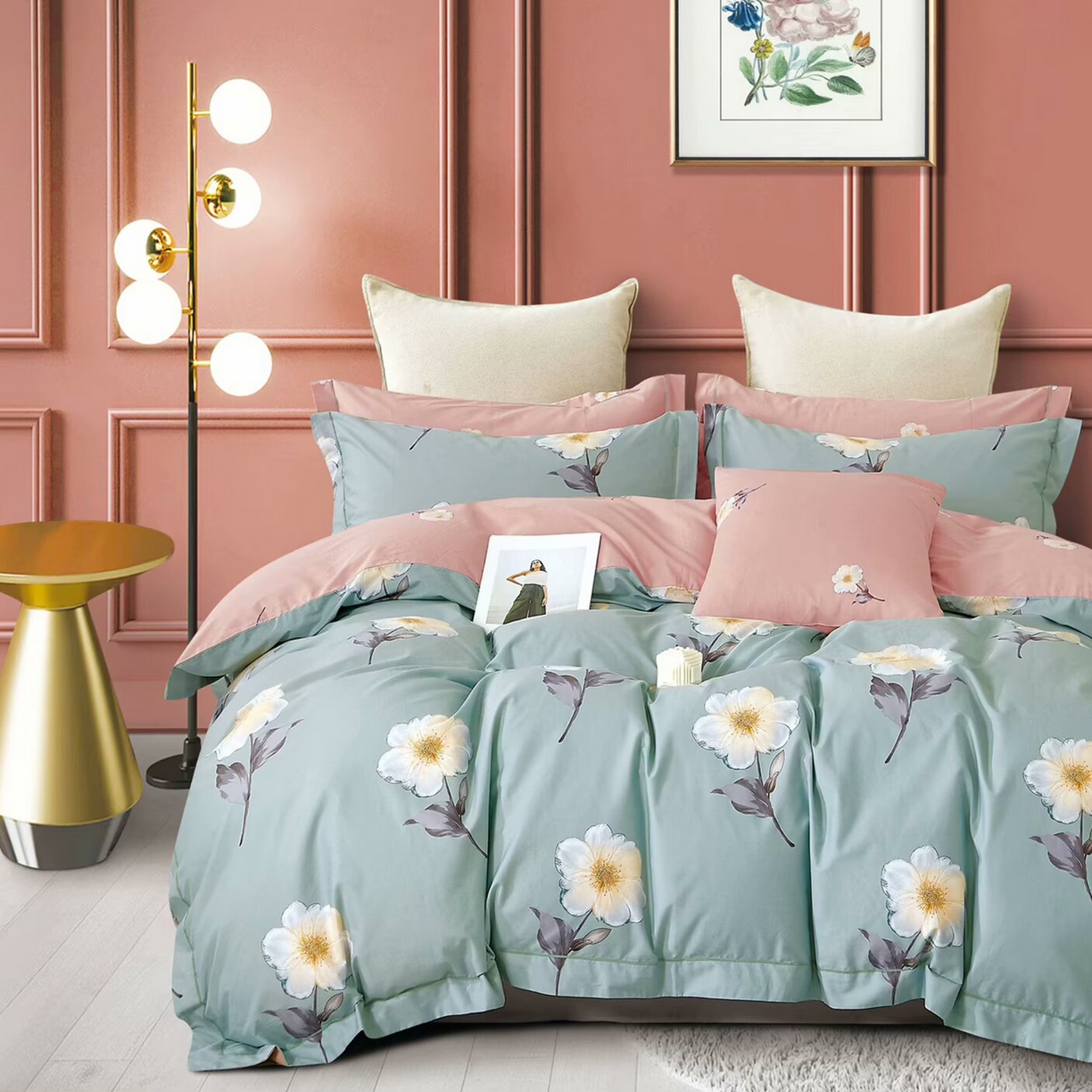 91家纺网 家纺一手货源 找家纺 （总2）未来家居 JAMES KELLY （铂金凯丽）2025新款40支13376全棉印染铂金长绒棉四件套-系列6