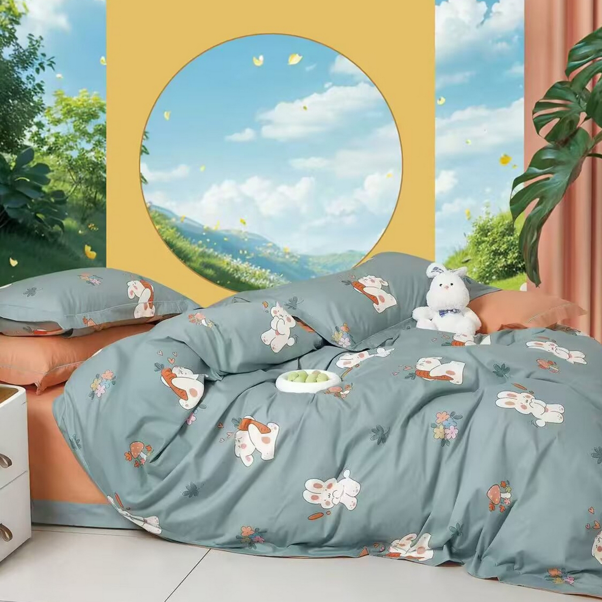 91家纺网 家纺一手货源 找家纺 （总2）未来家居 JAMES KELLY （铂金凯丽）2025新款40支13376全棉印染铂金长绒棉四件套-系列6