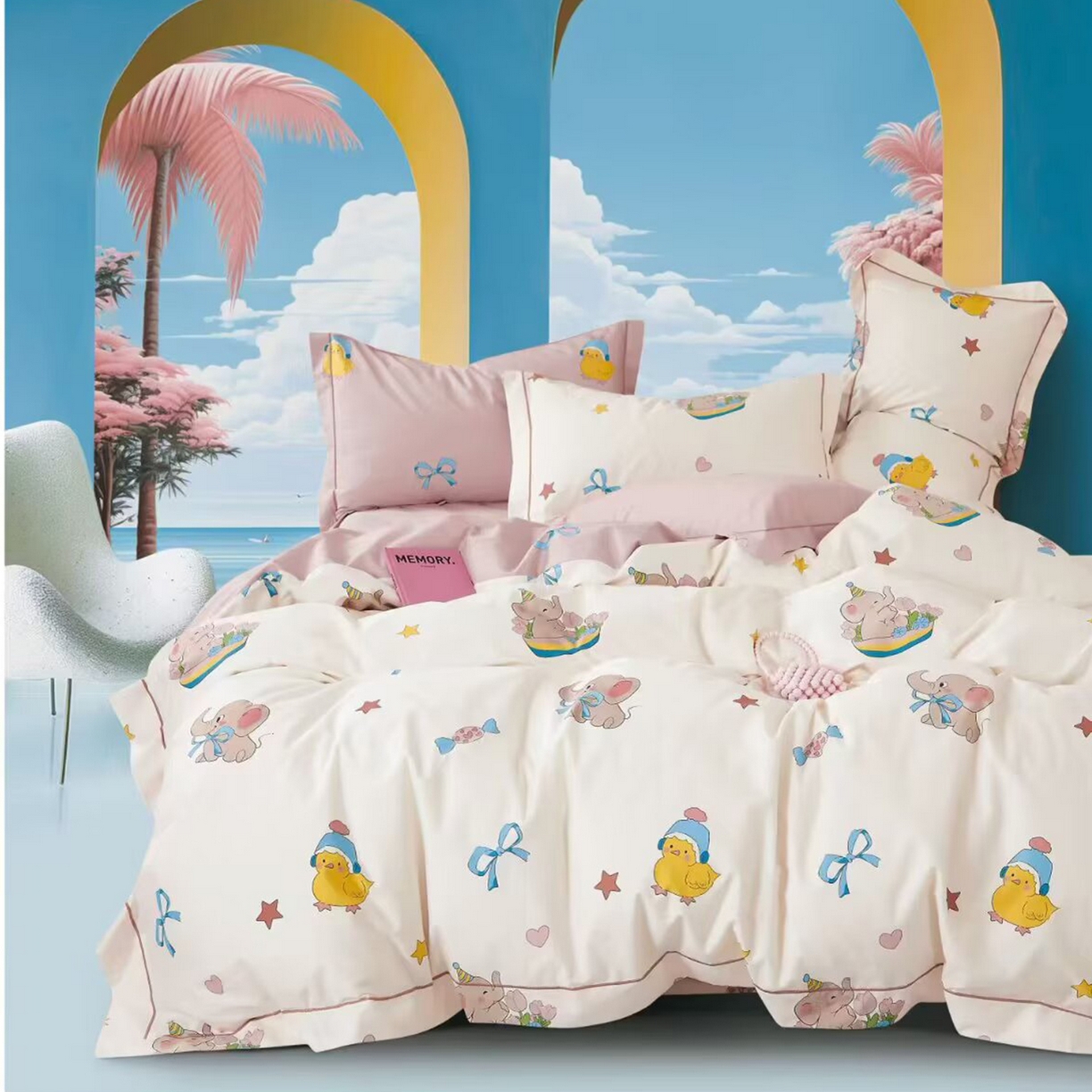 91家纺网 家纺一手货源 找家纺 （总2）未来家居 JAMES KELLY （铂金凯丽）2025新款40支13376全棉印染铂金长绒棉四件套-系列6