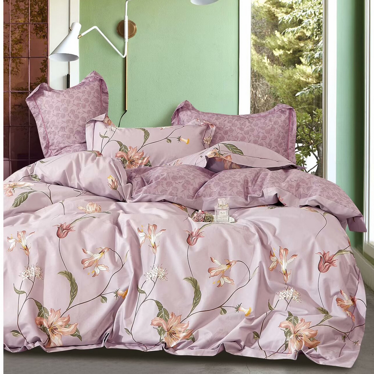 91家纺网 家纺一手货源 找家纺 （总2）未来家居 JAMES KELLY （铂金凯丽）2025新款40支13376全棉印染铂金长绒棉四件套-系列6