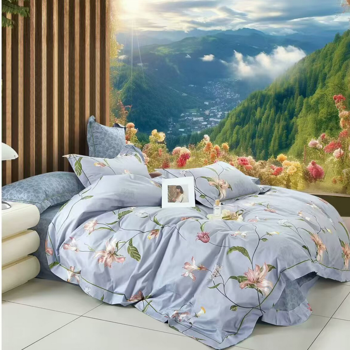 91家纺网 家纺一手货源 找家纺 （总2）未来家居 JAMES KELLY （铂金凯丽）2025新款40支13376全棉印染铂金长绒棉四件套-系列6