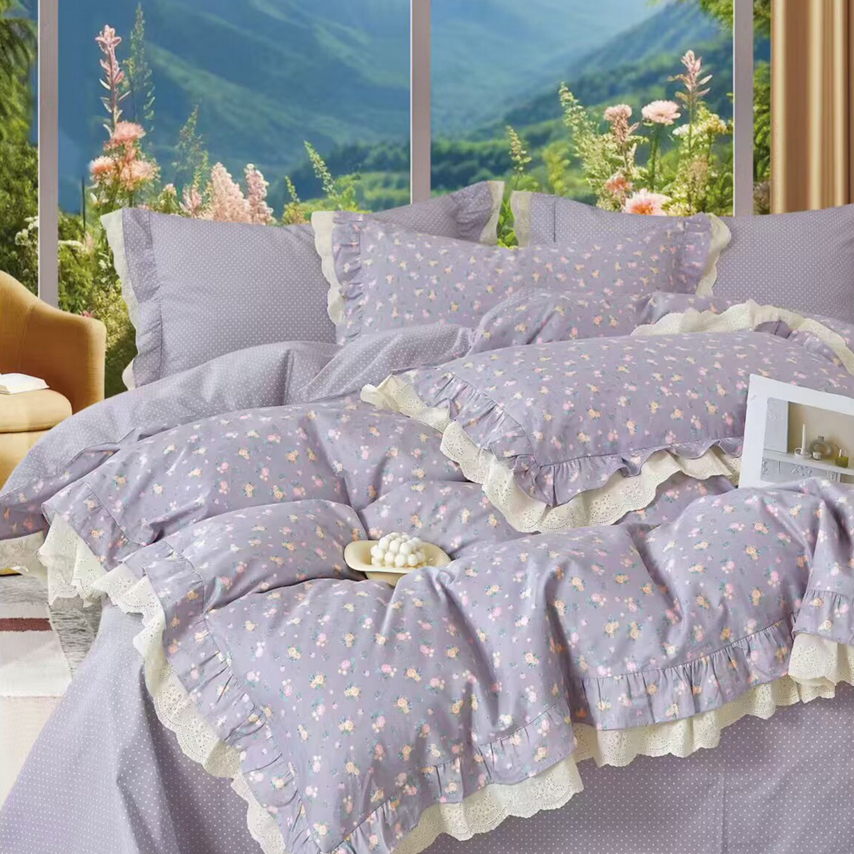 91家纺网 家纺一手货源 找家纺 （总2）未来家居 JAMES KELLY （铂金凯丽）2025新款40支13376全棉印染铂金长绒棉四件套-系列6