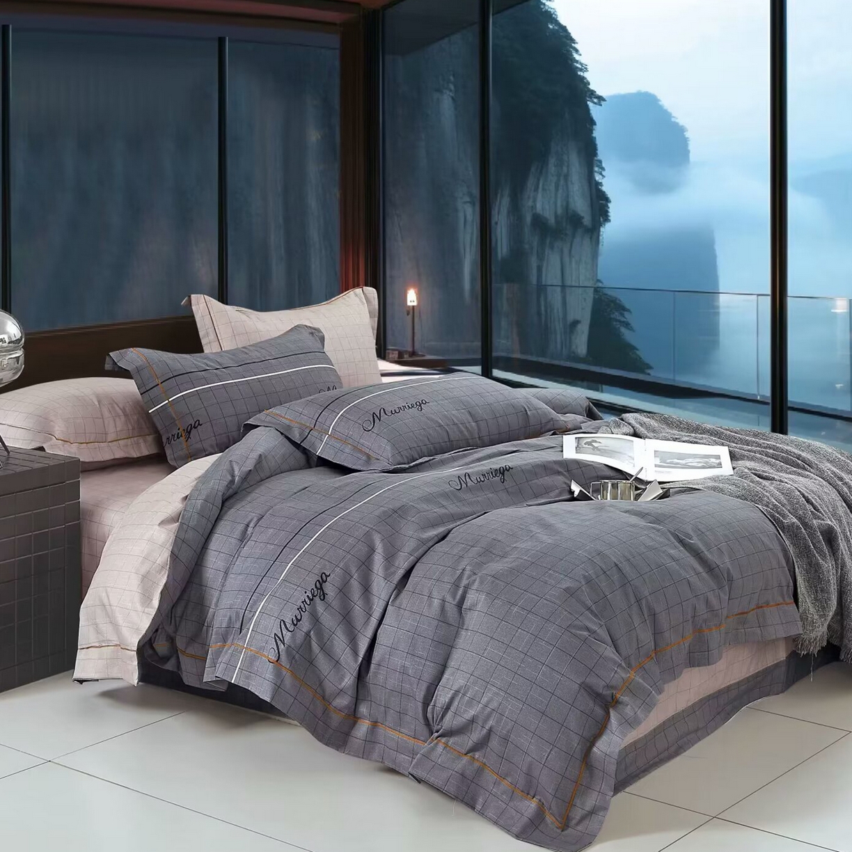 91家纺网 家纺一手货源 找家纺 （总2）未来家居 JAMES KELLY （铂金凯丽）2025新款40支13376全棉印染铂金长绒棉四件套-系列6