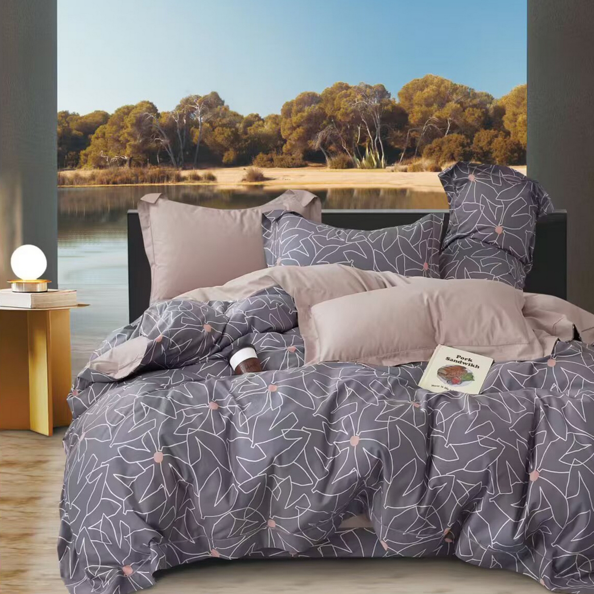 91家纺网 家纺一手货源 找家纺 （总2）未来家居 JAMES KELLY （铂金凯丽）2025新款40支13376全棉印染铂金长绒棉四件套-系列6