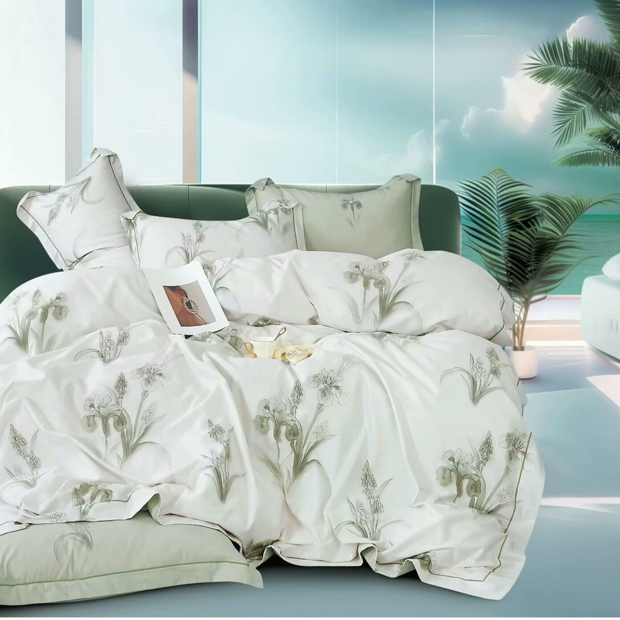 91家纺网 家纺一手货源 找家纺 （总2）未来家居 JAMES KELLY （铂金凯丽）2025新款40支13376全棉印染铂金长绒棉四件套-系列6