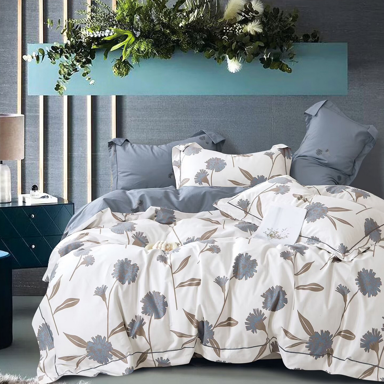 91家纺网 家纺一手货源 找家纺 （总2）未来家居 JAMES KELLY （铂金凯丽）2025新款40支13376全棉印染铂金长绒棉四件套-系列6