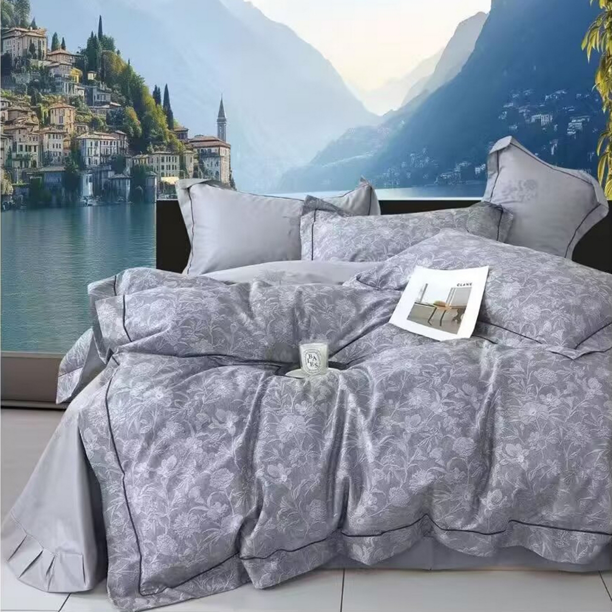 91家纺网 家纺一手货源 找家纺 （总2）未来家居 JAMES KELLY （铂金凯丽）2025新款40支13376全棉印染铂金长绒棉四件套-系列6