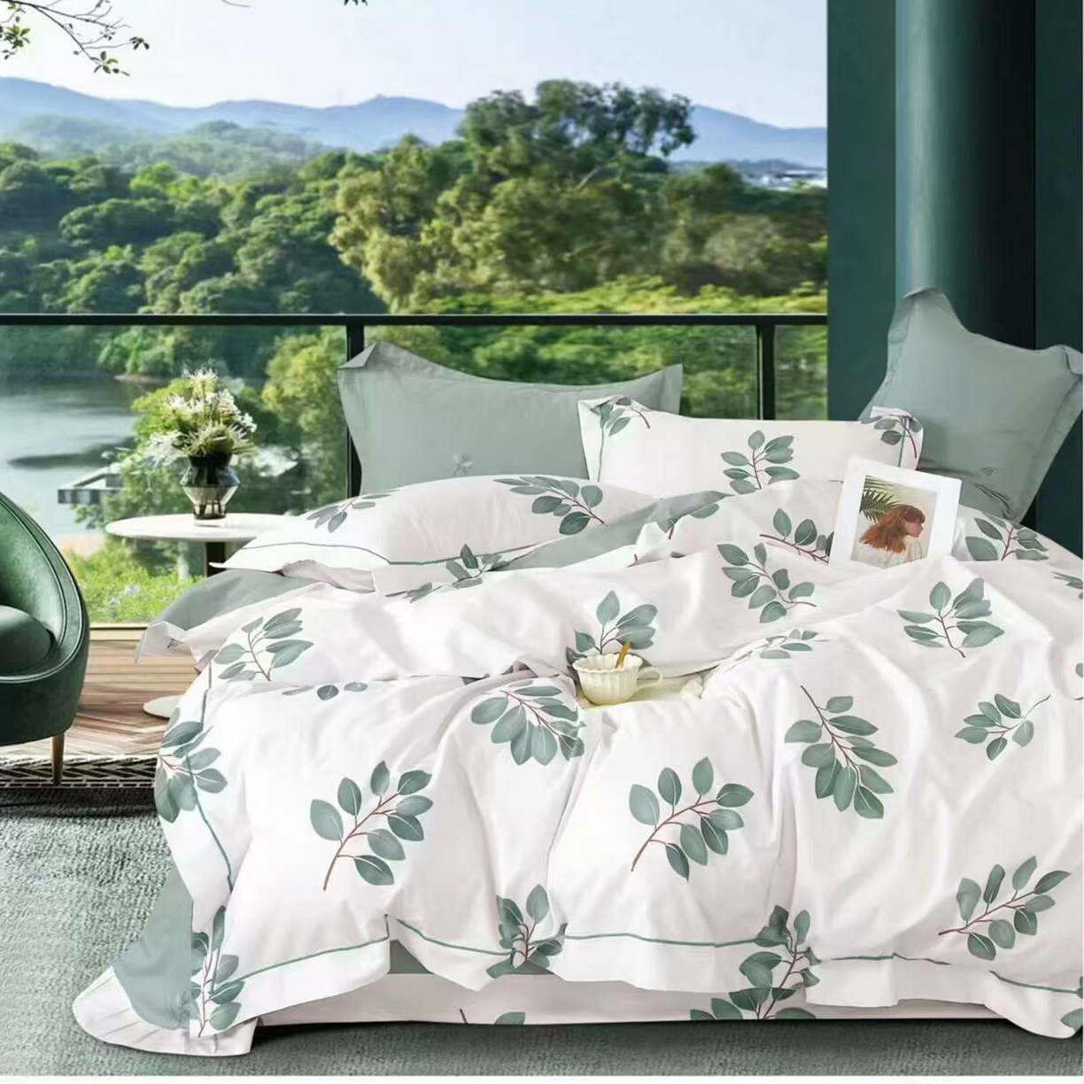 91家纺网 家纺一手货源 找家纺 （总2）未来家居 JAMES KELLY （铂金凯丽）2025新款40支13376全棉印染铂金长绒棉四件套-系列6