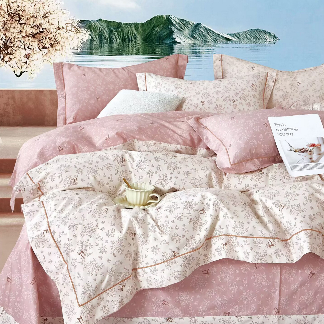 91家纺网 家纺一手货源 找家纺 （总2）未来家居 JAMES KELLY （铂金凯丽）2025新款40支13376全棉印染铂金长绒棉四件套-系列6