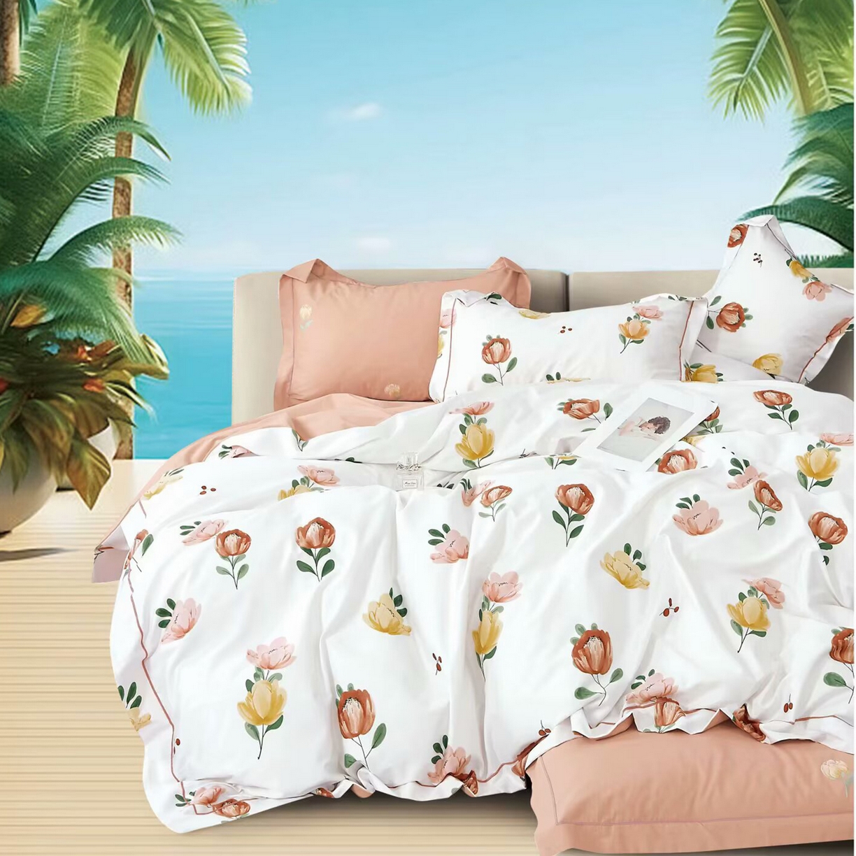 91家纺网 家纺一手货源 找家纺 （总2）未来家居 JAMES KELLY （铂金凯丽）2025新款40支13376全棉印染铂金长绒棉四件套-系列6