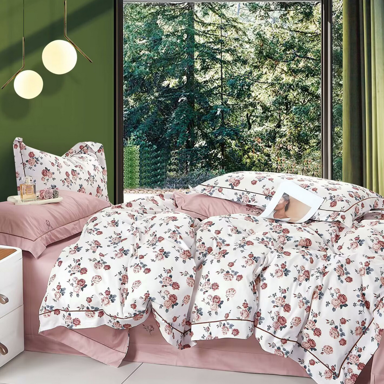 91家纺网 家纺一手货源 找家纺 （总2）未来家居 JAMES KELLY （铂金凯丽）2025新款40支13376全棉印染铂金长绒棉四件套-系列6