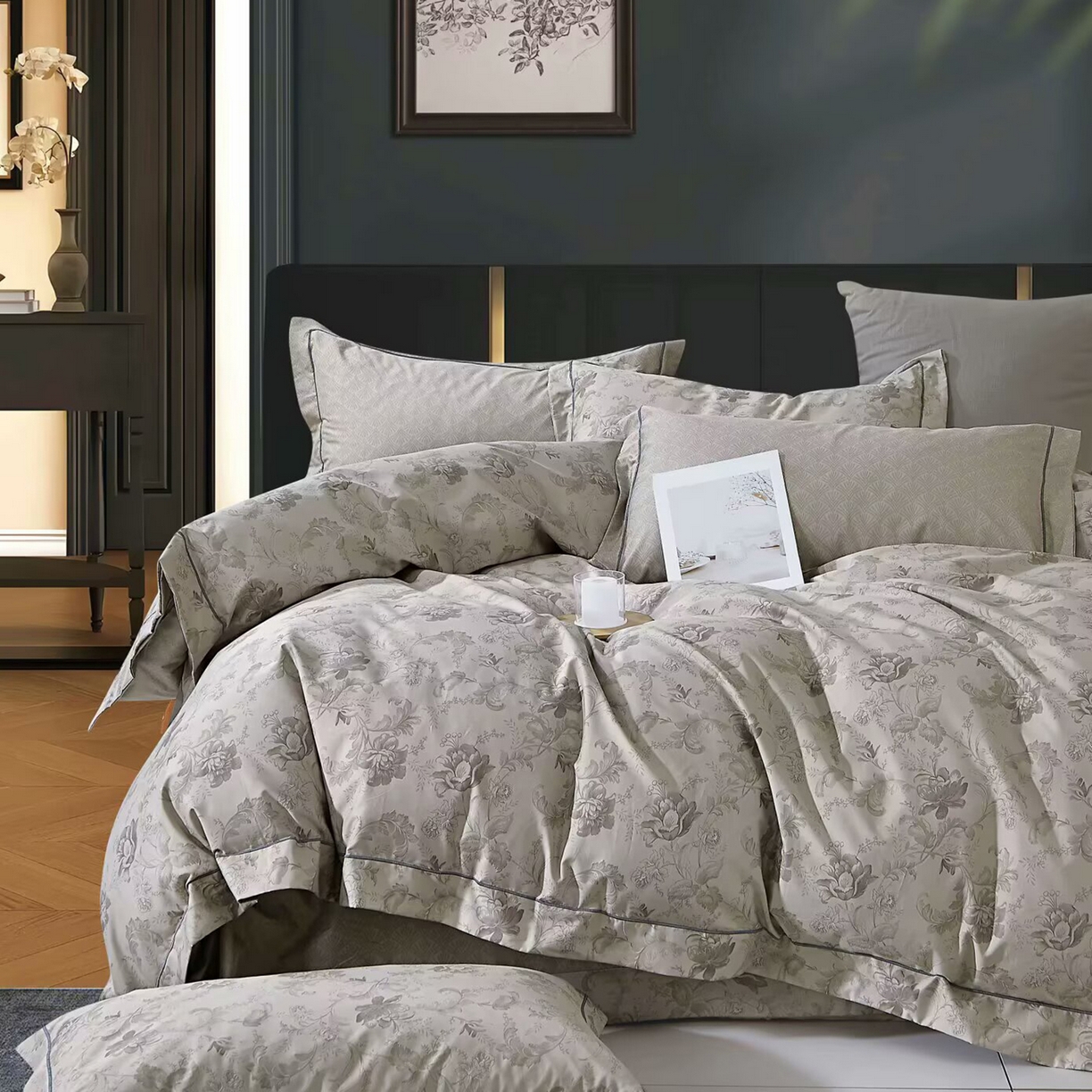 91家纺网 家纺一手货源 找家纺 （总2）未来家居 JAMES KELLY （铂金凯丽）2025新款40支13376全棉印染铂金长绒棉四件套-系列6