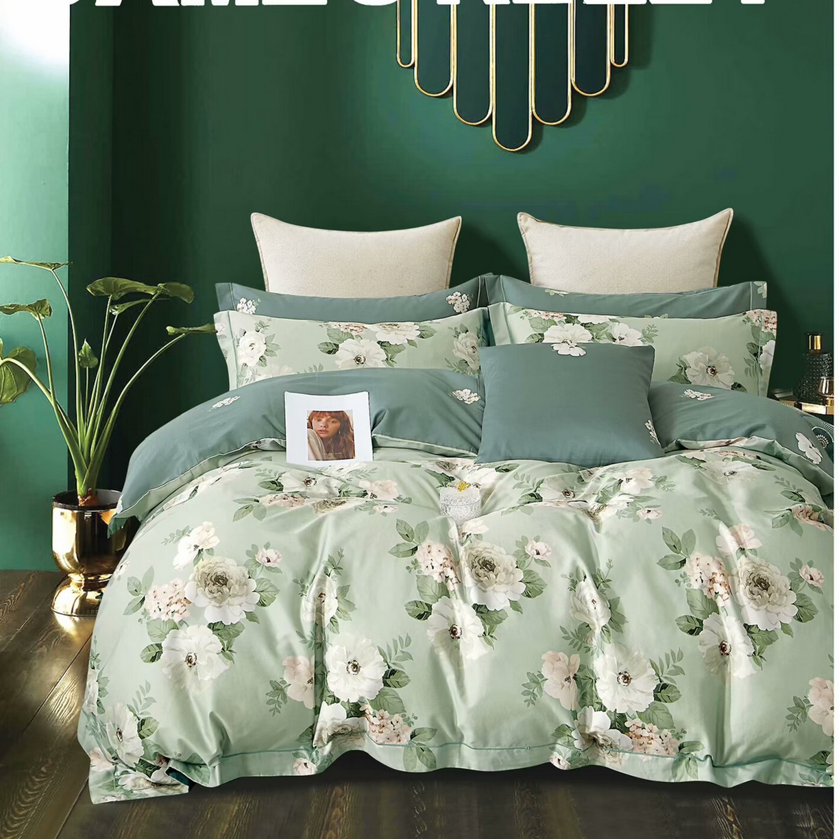 91家纺网 家纺一手货源 找家纺 （总2）未来家居 JAMES KELLY （铂金凯丽）2025新款40支13376全棉印染铂金长绒棉四件套-系列6