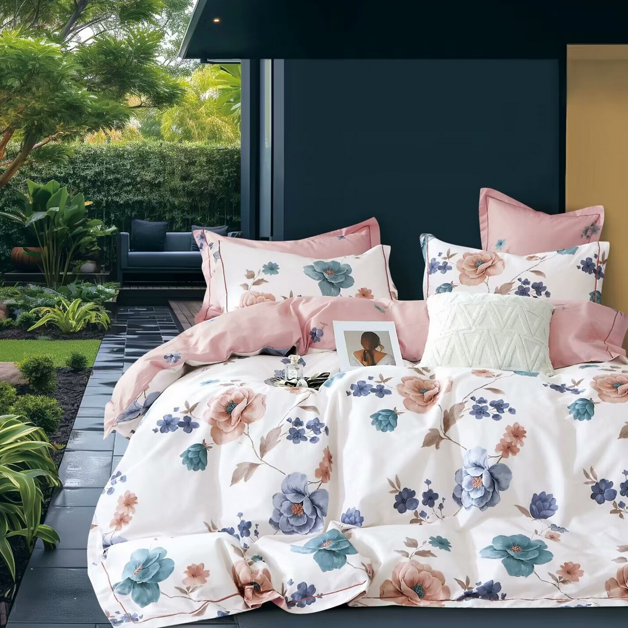 91家纺网 家纺一手货源 找家纺 （总2）未来家居 JAMES KELLY （铂金凯丽）2025新款40支13376全棉印染铂金长绒棉四件套-系列6