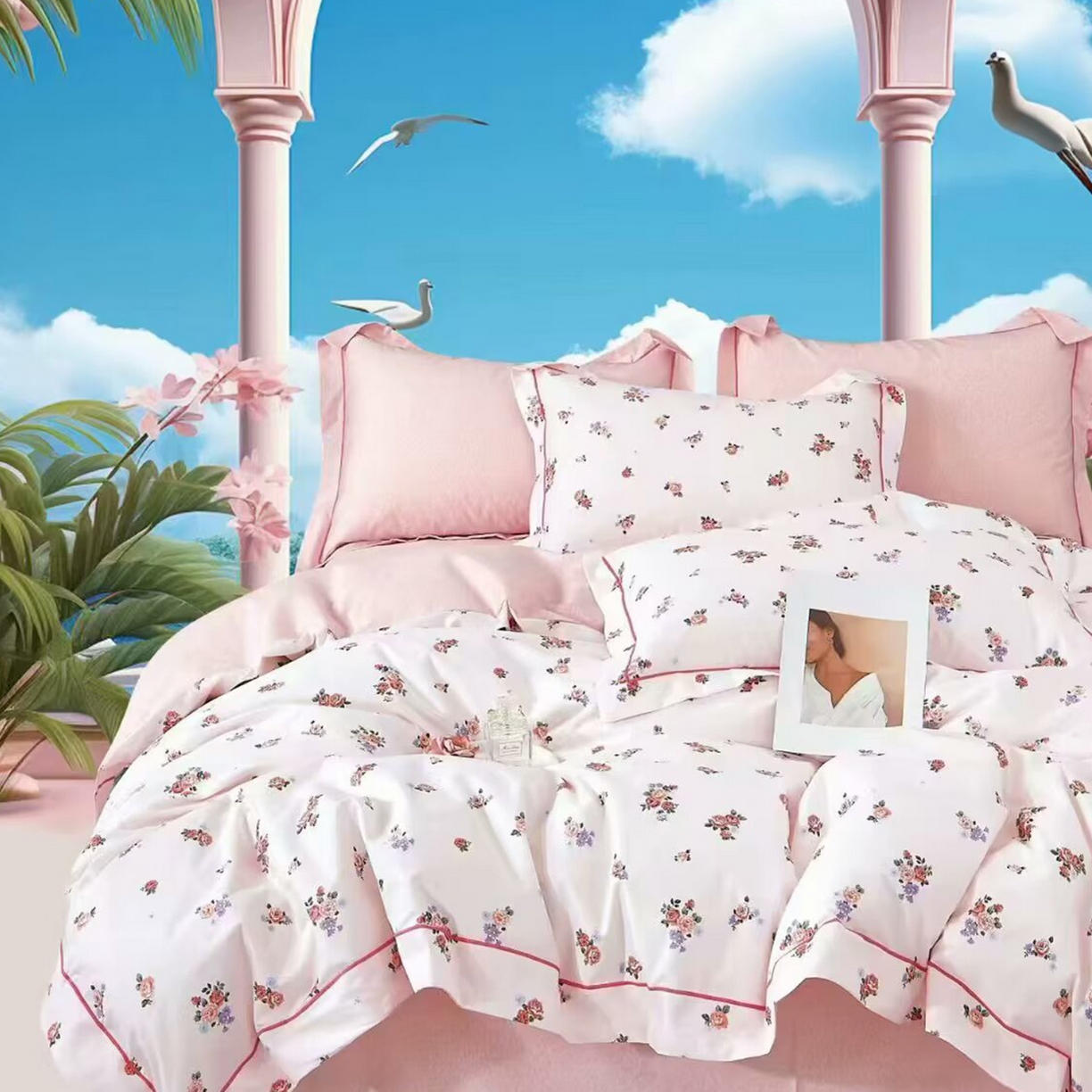 91家纺网 家纺一手货源 找家纺 （总2）未来家居 JAMES KELLY （铂金凯丽）2025新款40支13376全棉印染铂金长绒棉四件套-系列6