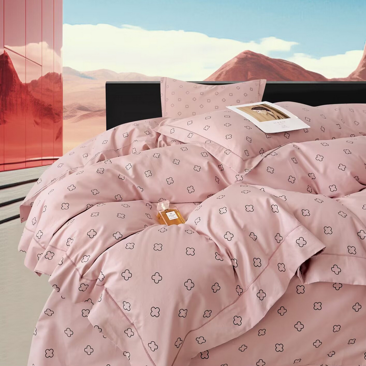 91家纺网 家纺一手货源 找家纺 （总2）未来家居 JAMES KELLY （铂金凯丽）2025新款40支13376全棉印染铂金长绒棉四件套-系列6