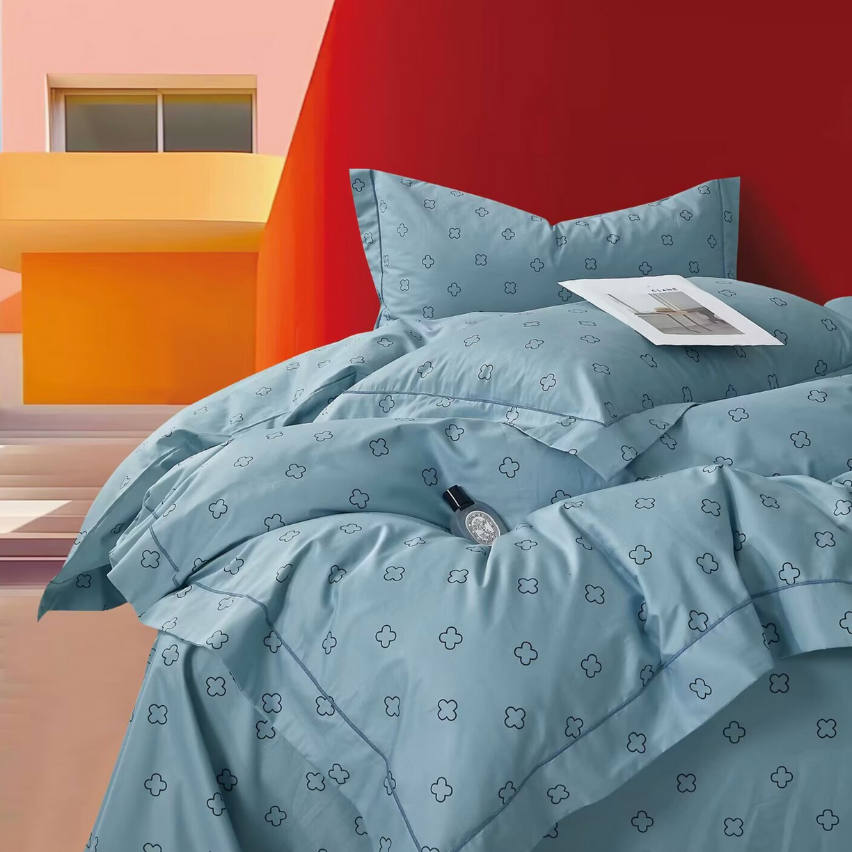 91家纺网 家纺一手货源 找家纺 （总2）未来家居 JAMES KELLY （铂金凯丽）2025新款40支13376全棉印染铂金长绒棉四件套-系列6