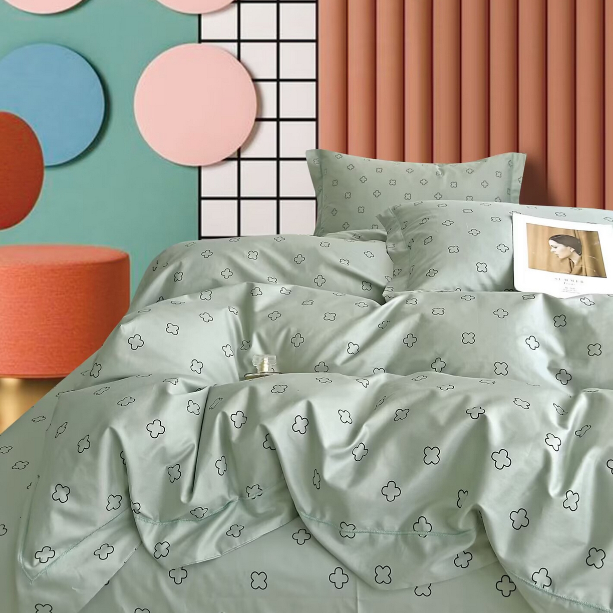 91家纺网 家纺一手货源 找家纺 （总2）未来家居 JAMES KELLY （铂金凯丽）2025新款40支13376全棉印染铂金长绒棉四件套-系列6