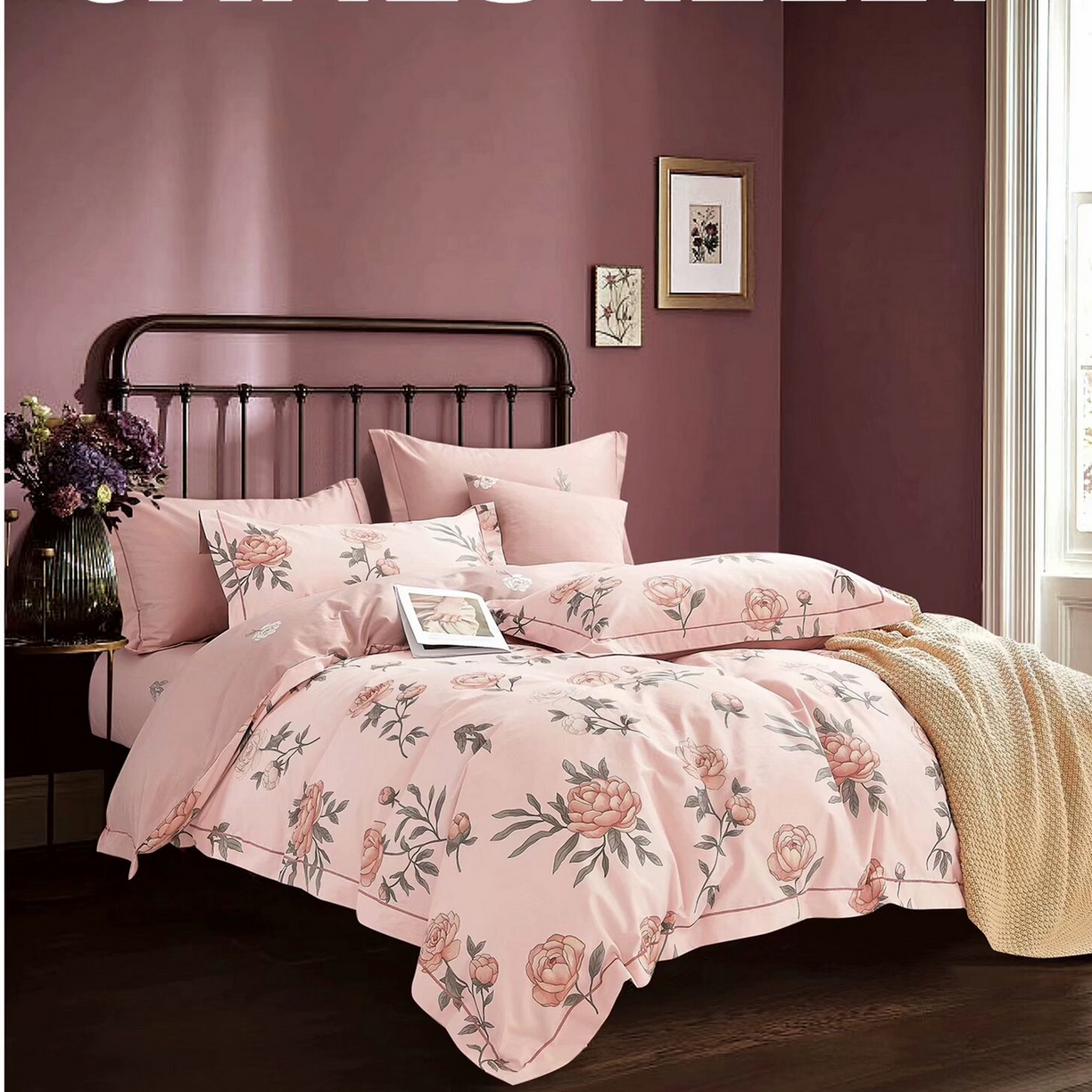 91家纺网 家纺一手货源 找家纺 （总2）未来家居 JAMES KELLY （铂金凯丽）2025新款40支13376全棉印染铂金长绒棉四件套-系列6