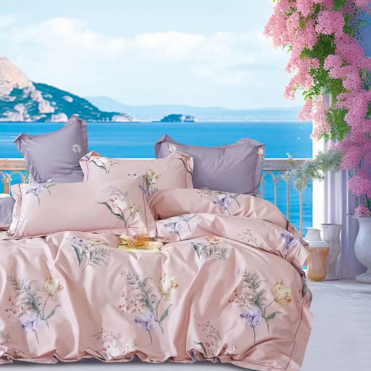 91家纺网 家纺一手货源 找家纺 （总2）未来家居 JAMES KELLY （铂金凯丽）2025新款40支13376全棉印染铂金长绒棉四件套-系列6