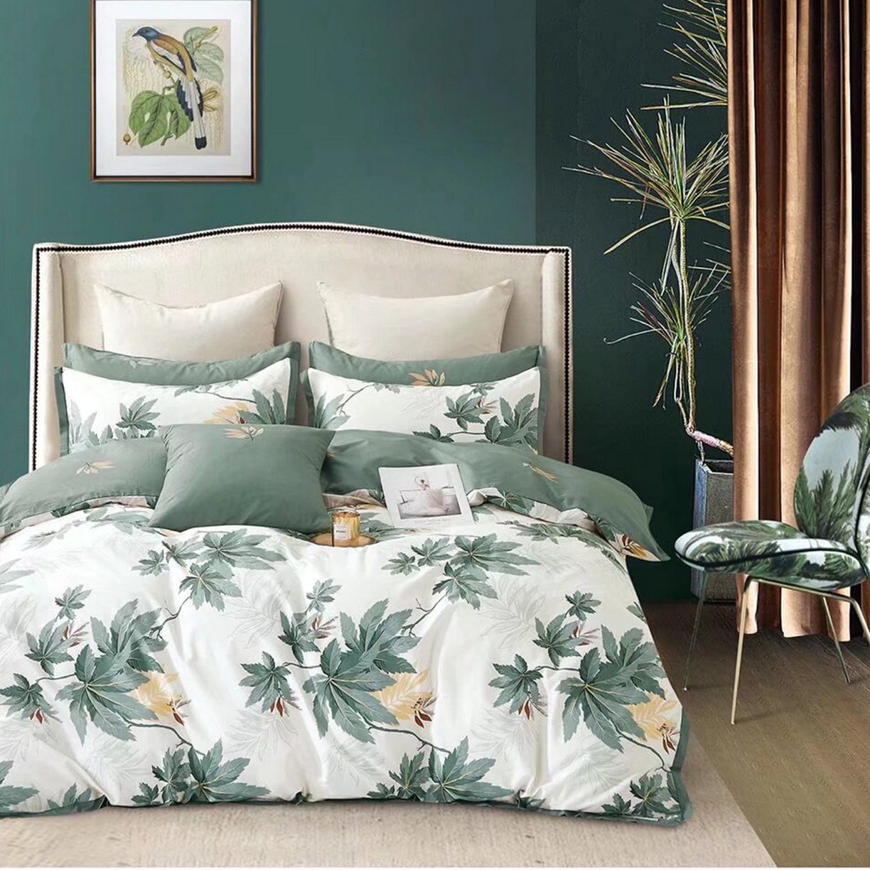 91家纺网 家纺一手货源 找家纺 （总2）未来家居 JAMES KELLY （铂金凯丽）2025新款40支13376全棉印染铂金长绒棉四件套-系列6