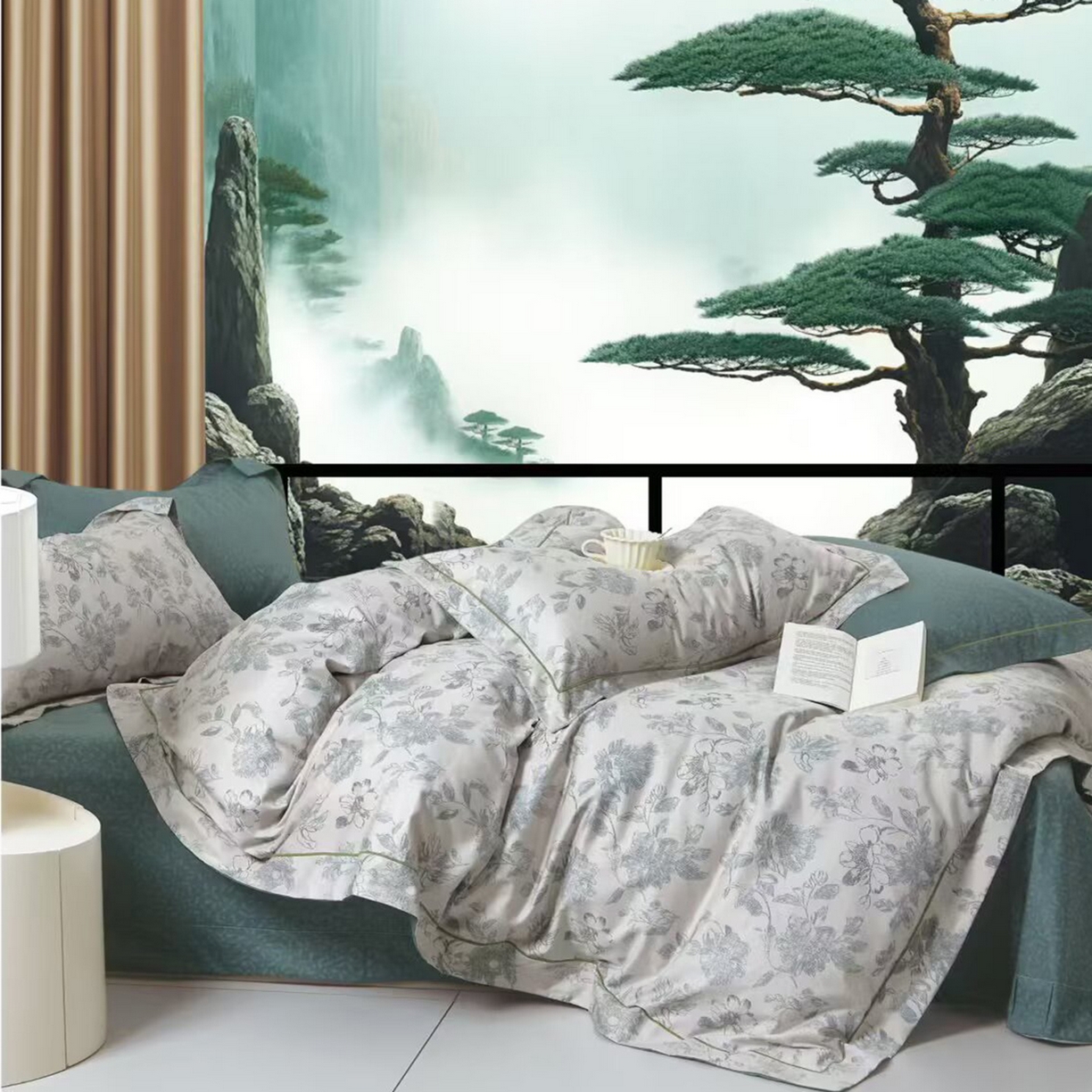 91家纺网 家纺一手货源 找家纺 （总2）未来家居 JAMES KELLY （铂金凯丽）2025新款40支13376全棉印染铂金长绒棉四件套-系列6