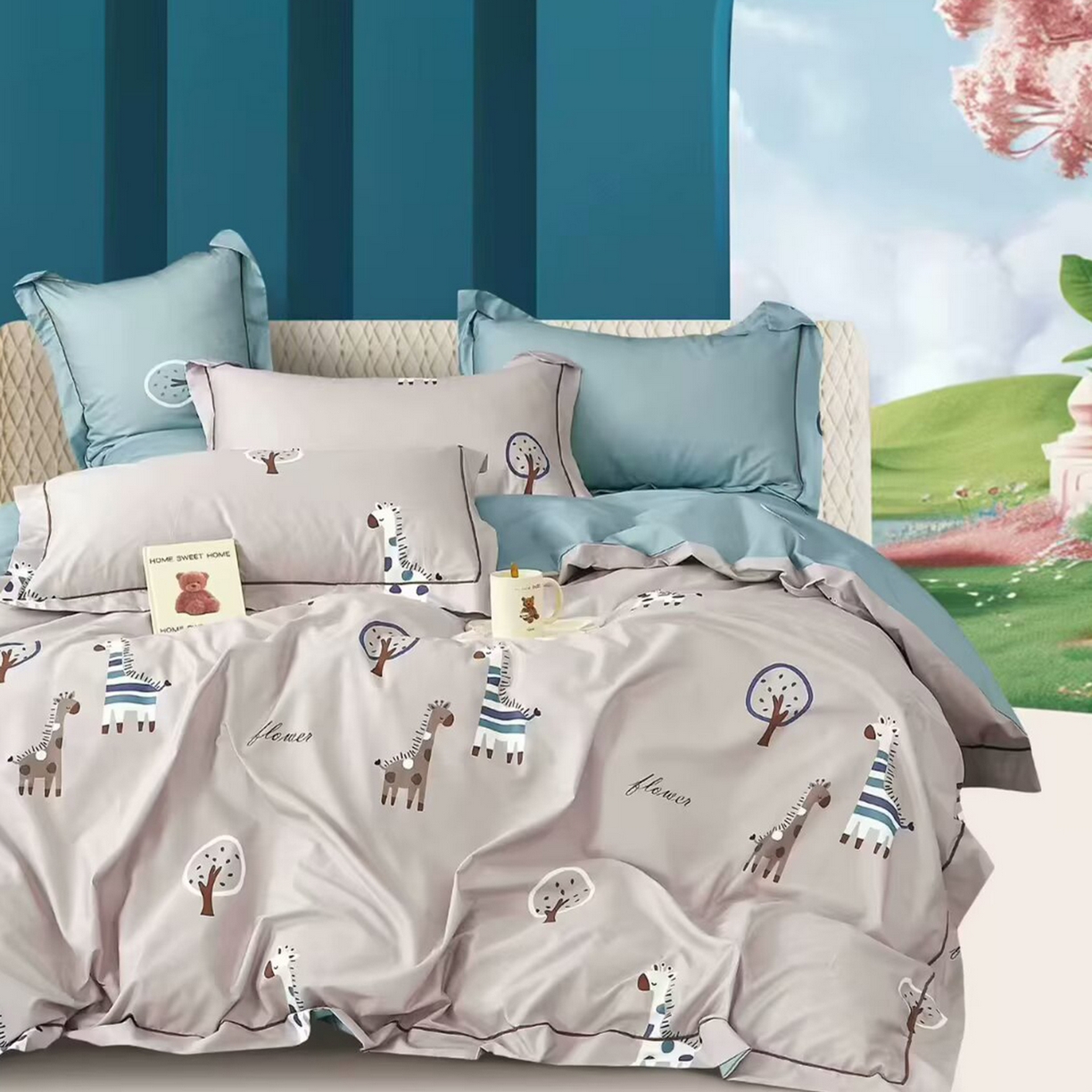 91家纺网 家纺一手货源 找家纺 （总2）未来家居 JAMES KELLY （铂金凯丽）2025新款40支13376全棉印染铂金长绒棉四件套-系列6