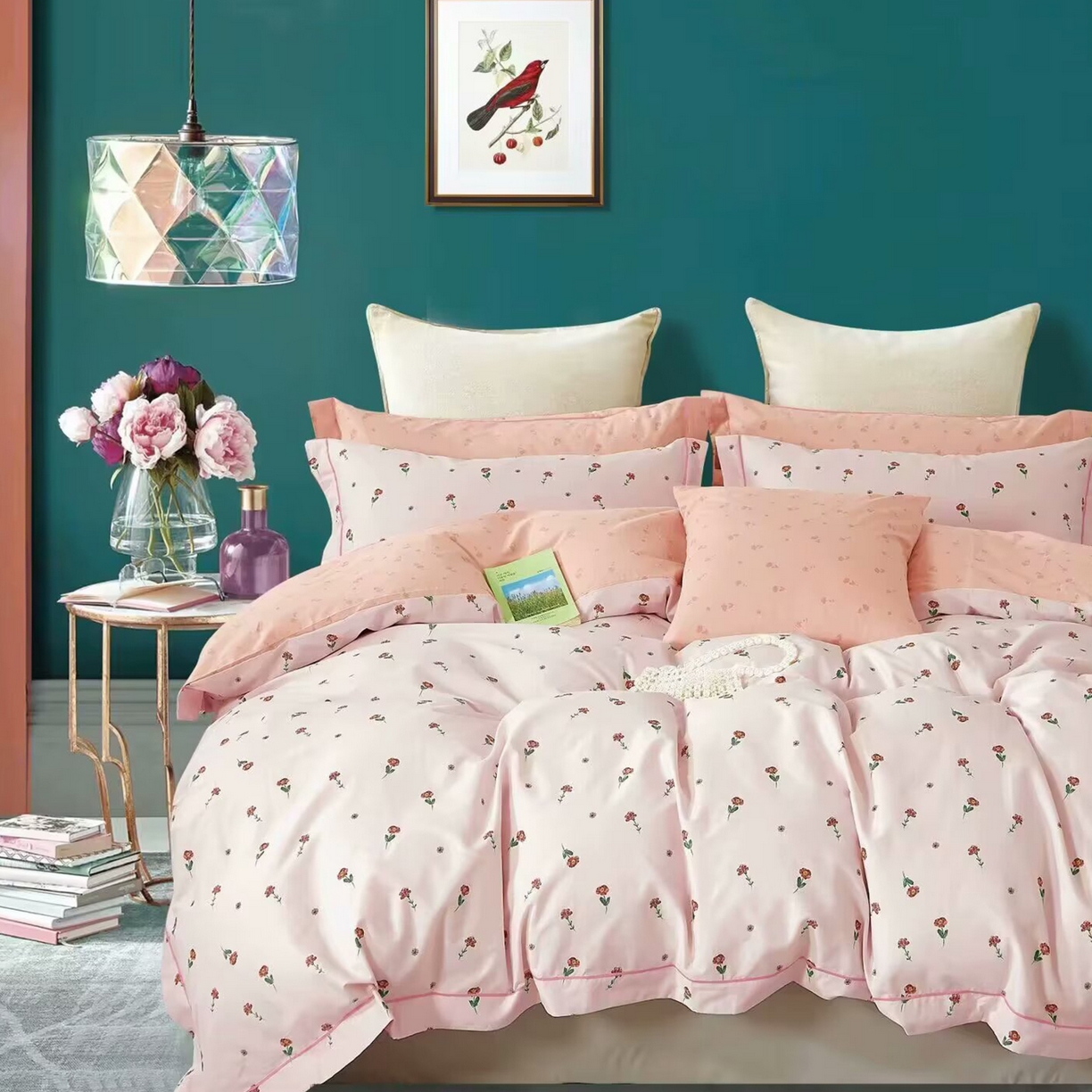 91家纺网 家纺一手货源 找家纺 （总2）未来家居 JAMES KELLY （铂金凯丽）2025新款40支13376全棉印染铂金长绒棉四件套-系列6