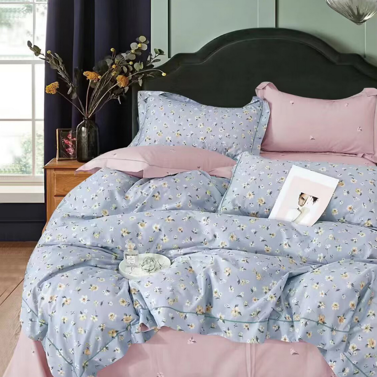 91家纺网 家纺一手货源 找家纺 （总2）未来家居 JAMES KELLY （铂金凯丽）2025新款40支13376全棉印染铂金长绒棉四件套-系列6