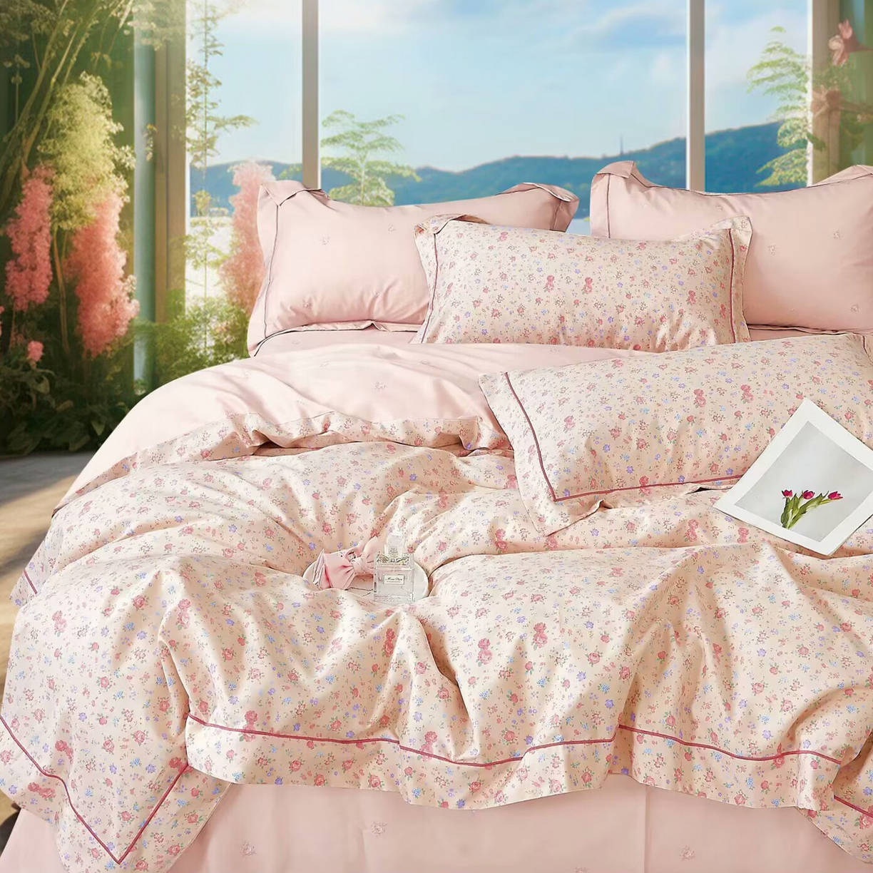 91家纺网 家纺一手货源 找家纺 （总2）未来家居 JAMES KELLY （铂金凯丽）2025新款40支13376全棉印染铂金长绒棉四件套-系列6