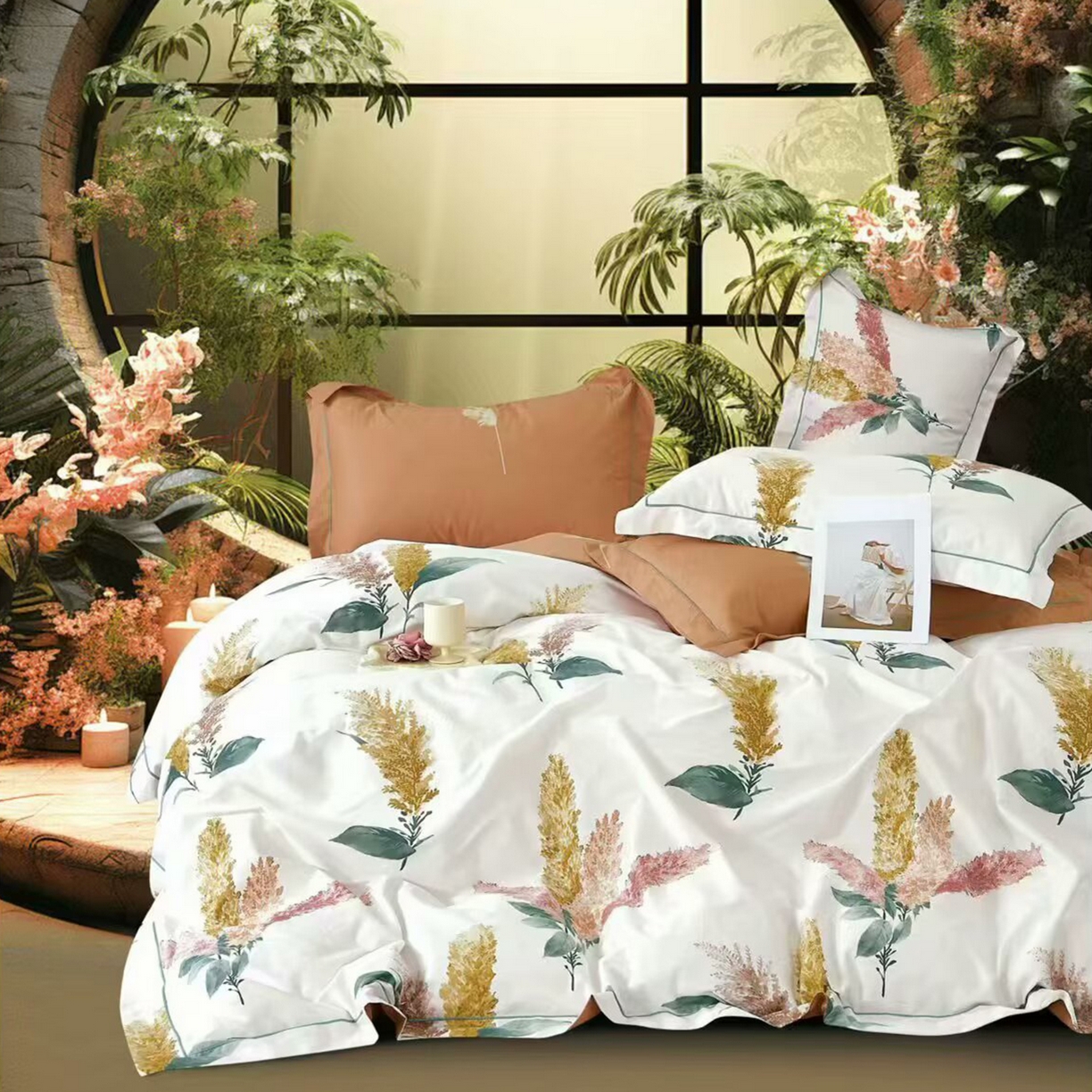 91家纺网 家纺一手货源 找家纺 （总2）未来家居 JAMES KELLY （铂金凯丽）2025新款40支13376全棉印染铂金长绒棉四件套-系列6