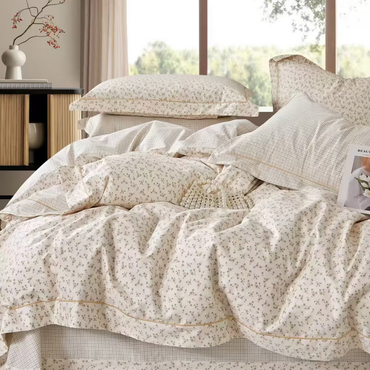 91家纺网 家纺一手货源 找家纺 （总2）未来家居 JAMES KELLY （铂金凯丽）2025新款40支13376全棉印染铂金长绒棉四件套-系列6