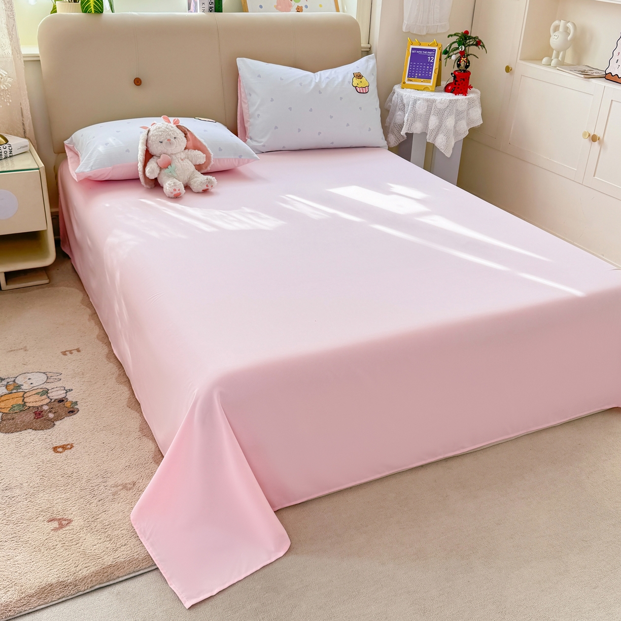 91家纺网 家纺一手货源 找家纺 暖芯优选 2026新款小红书热款混搭风毛巾绣床上用品四件套韩版学生三件套 可爱小猫咪