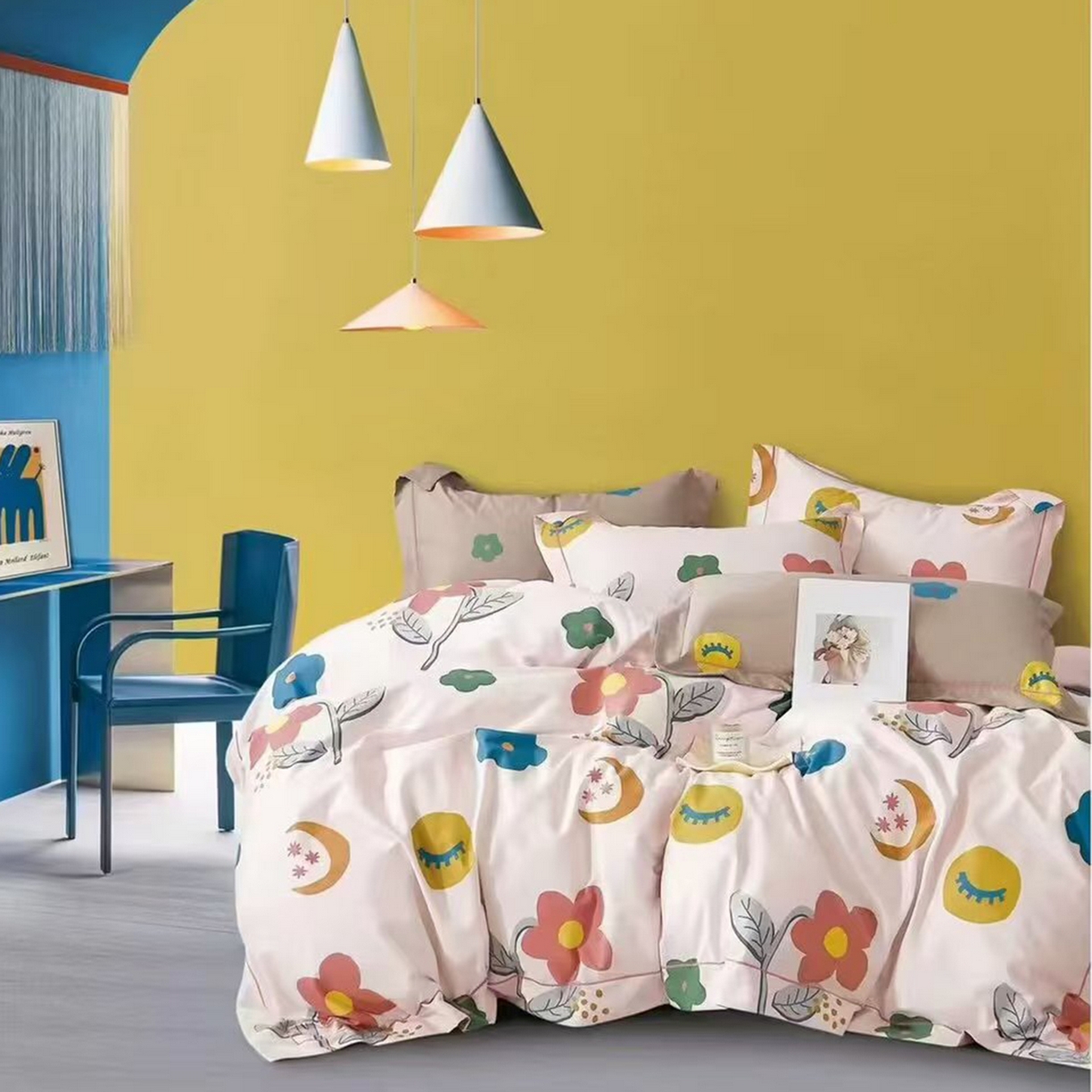 91家纺网 家纺一手货源 找家纺 （总）未来家居 JAMES KELLY （铂金凯丽）2025新款40支13376全棉印染铂金长绒棉四件套-系列8