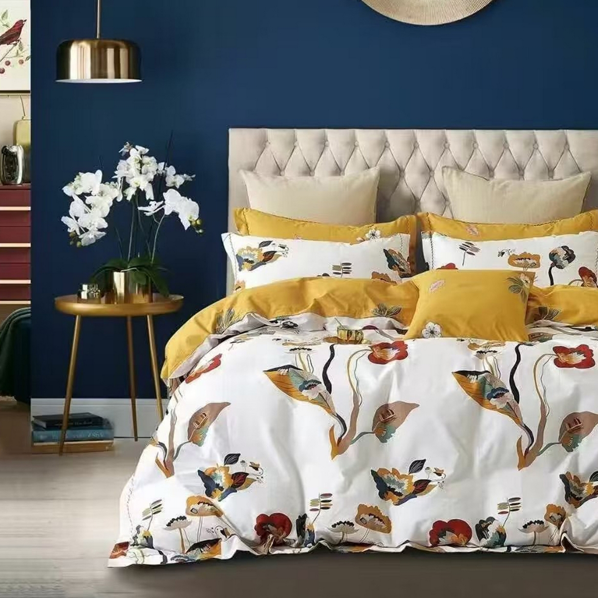 91家纺网 家纺一手货源 找家纺 （总）未来家居 JAMES KELLY （铂金凯丽）2025新款40支13376全棉印染铂金长绒棉四件套-系列8