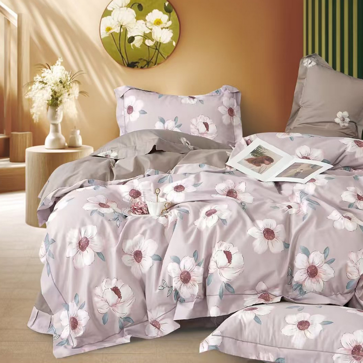 91家纺网 家纺一手货源 找家纺 （总）未来家居 JAMES KELLY （铂金凯丽）2025新款40支13376全棉印染铂金长绒棉四件套-系列8