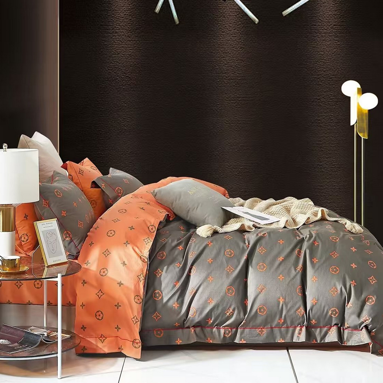 91家纺网 家纺一手货源 找家纺 （总）未来家居 JAMES KELLY （铂金凯丽）2025新款40支13376全棉印染铂金长绒棉四件套-系列8