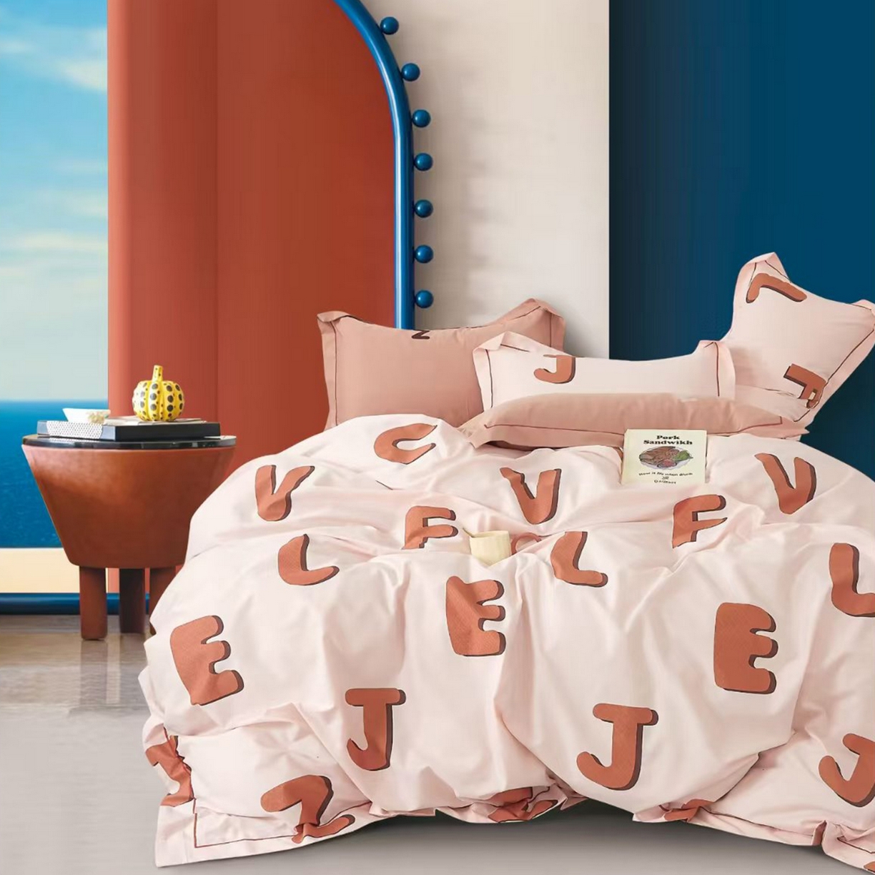 91家纺网 家纺一手货源 找家纺 （总）未来家居 JAMES KELLY （铂金凯丽）2025新款40支13376全棉印染铂金长绒棉四件套-系列8